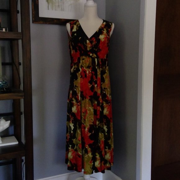 Motherhood Maternity Large Colorful Floral Print Sleeveless Dress - Picture 3 of 10
